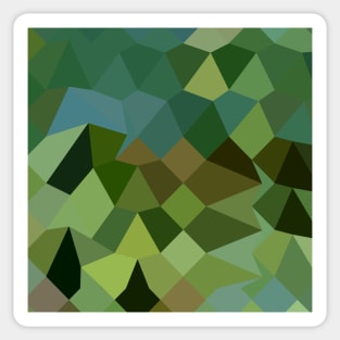 Dark Spring Green Abstract Low Polygon Background Sticker